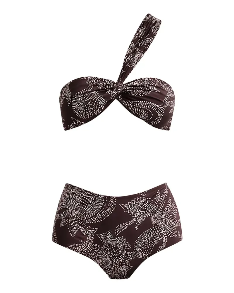 Sessùn one-shoulder knotted bikini - Braun Braun