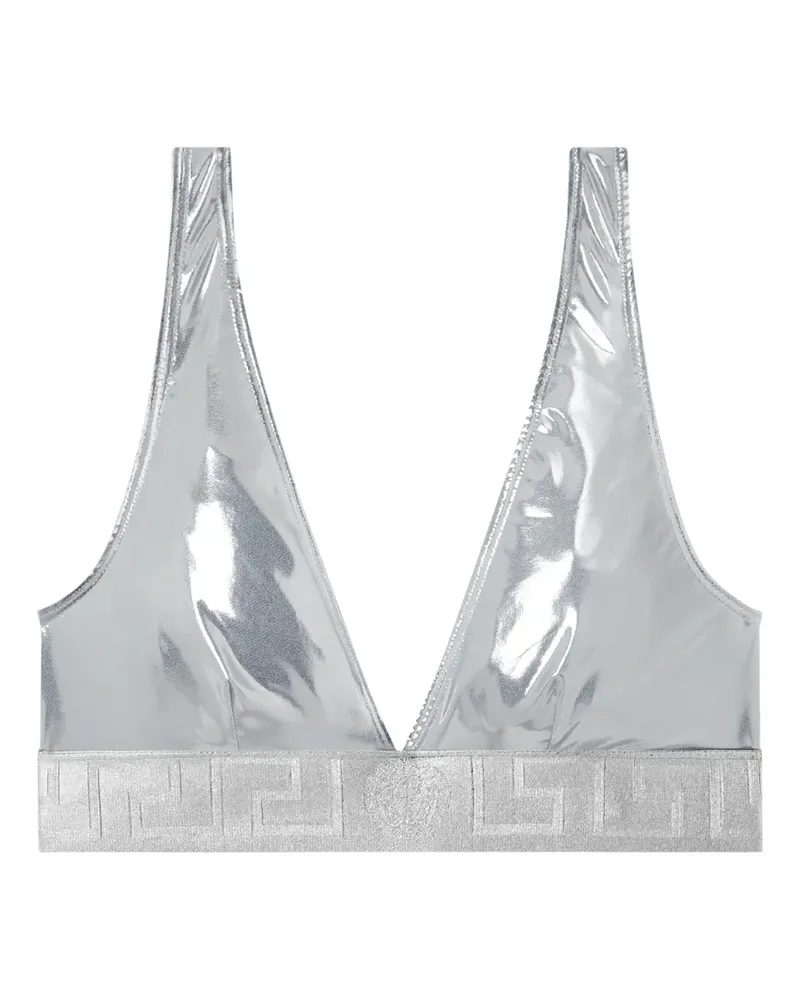 Versace metallic biquini top - Silber Silber