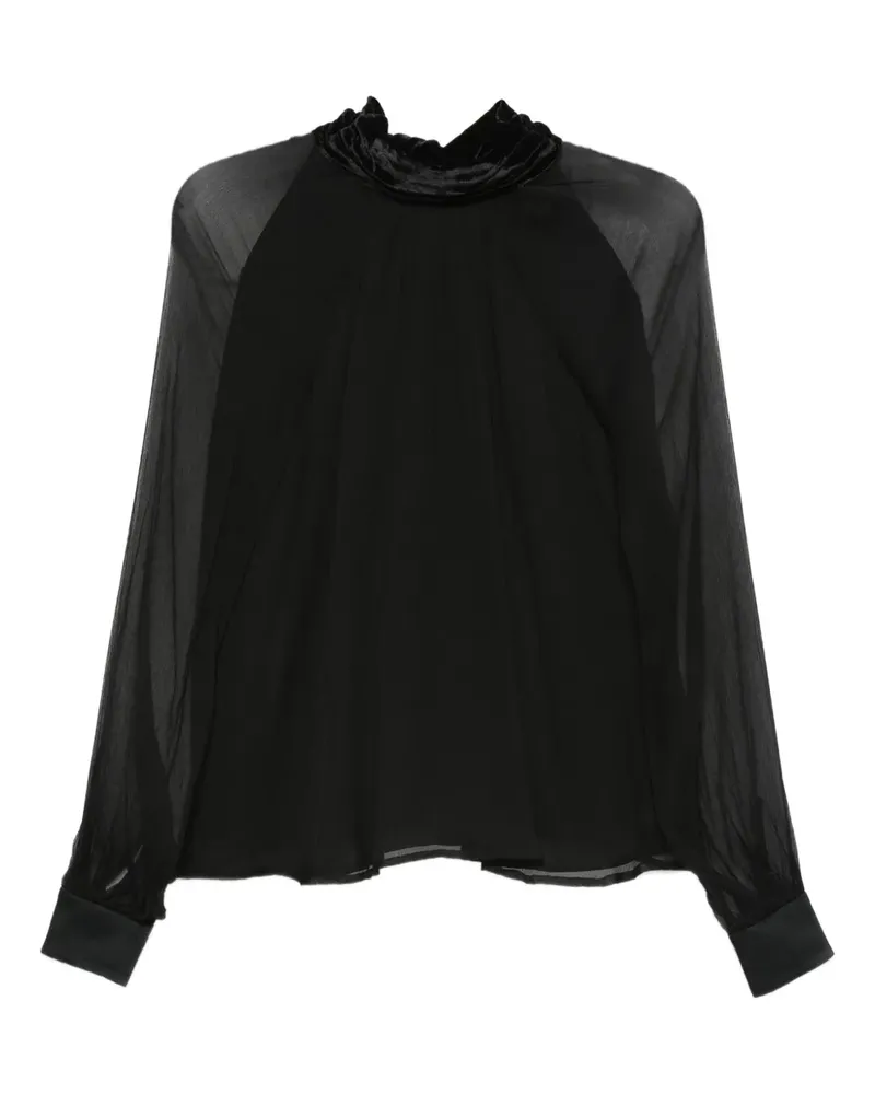 Amen Bluse mit Raglanärmeln - Schwarz Schwarz