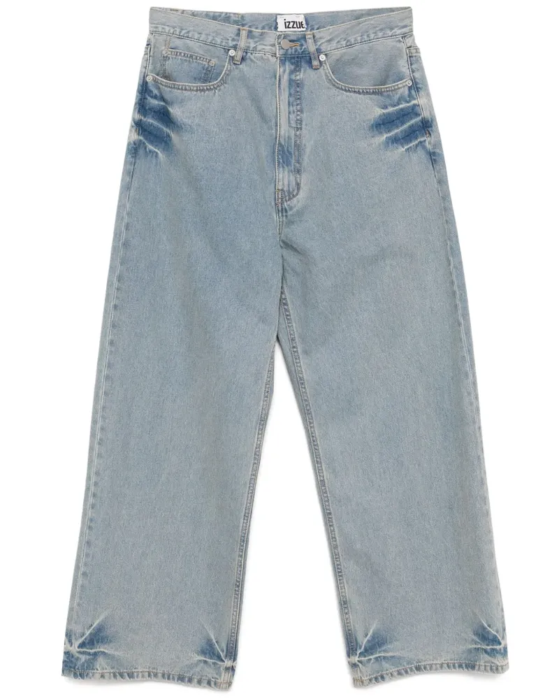 Izzue Jeans mit weitem Bein - Blau Blau