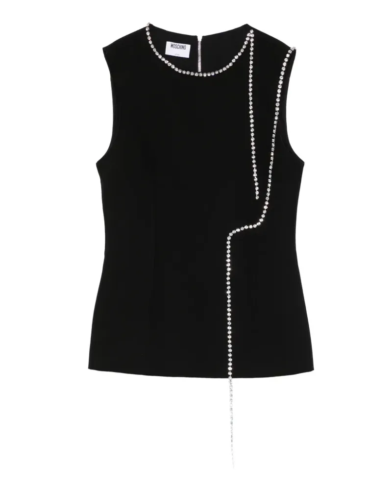 Moschino rhinestone embellished blouse - Schwarz Schwarz