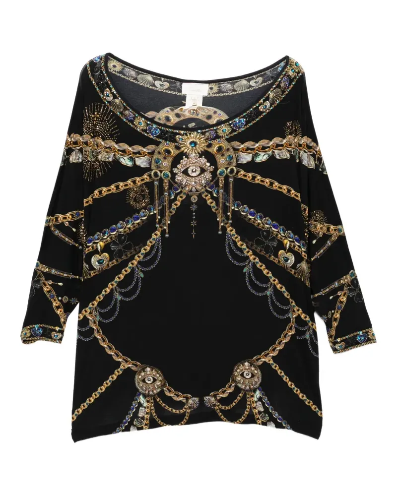 Camilla Amulets and Alchemy T-Shirt mit U-Ausschnitt - Schwarz Schwarz