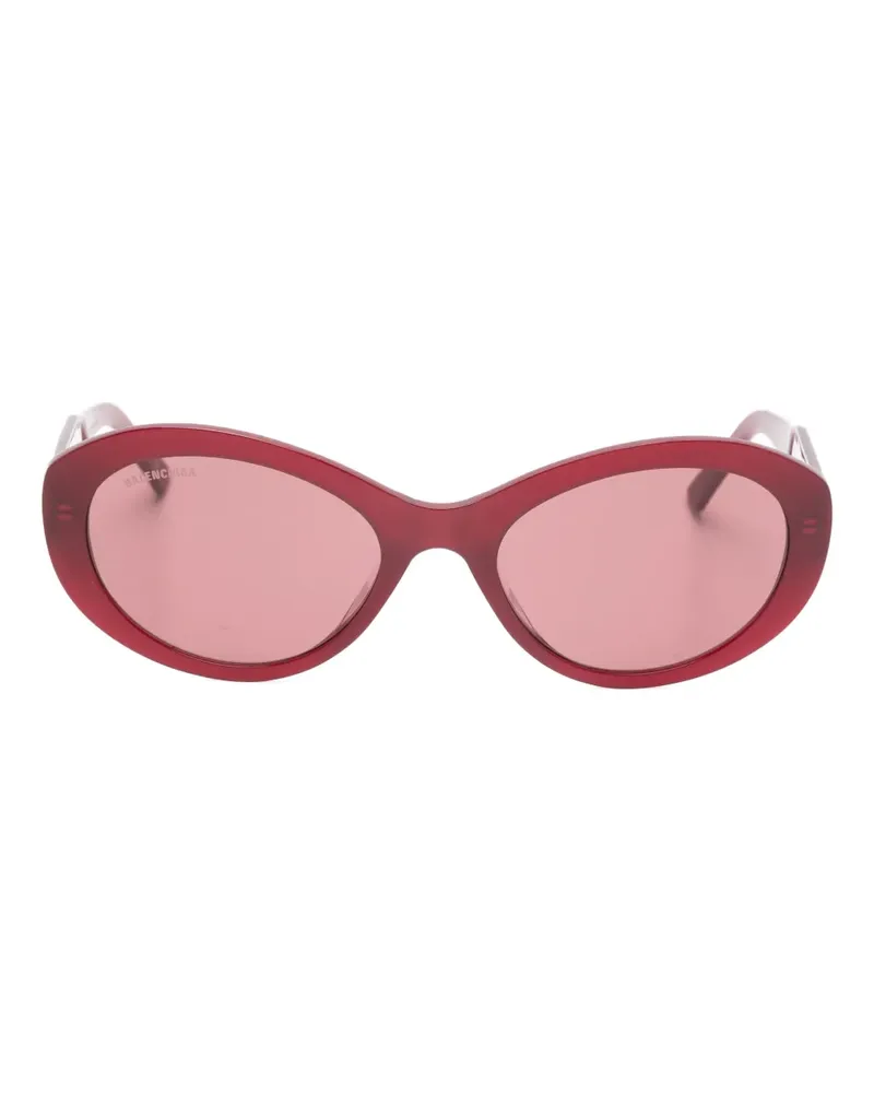 Balenciaga BB0446S Sonnenbrille mit ovalem Gestell - Rot Rot