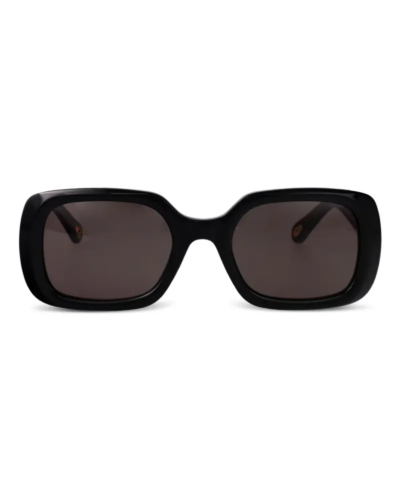 Chloé rectangle logo sunglasses - Schwarz Schwarz