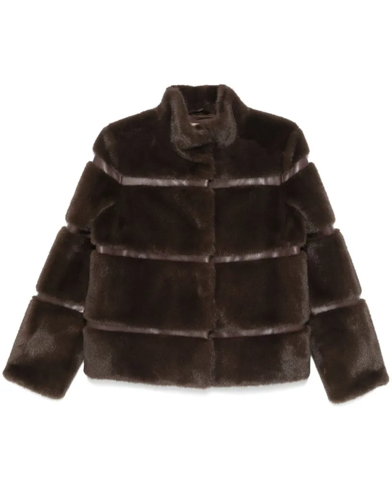 Twin-Set Jacke aus Faux Fur - Braun Braun