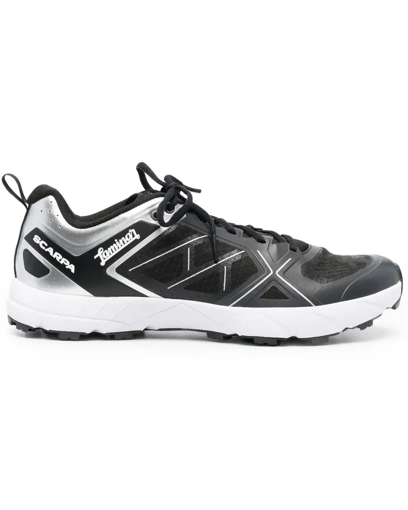 Herno Sneakers mit Kontrasteinsätzen - Schwarz Schwarz