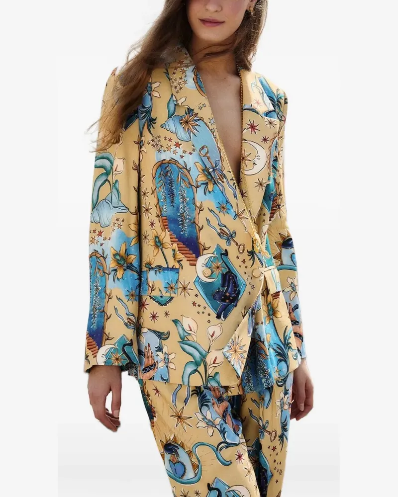 FARM Rio Sand Mystical Blazer mit Print - Nude Nude