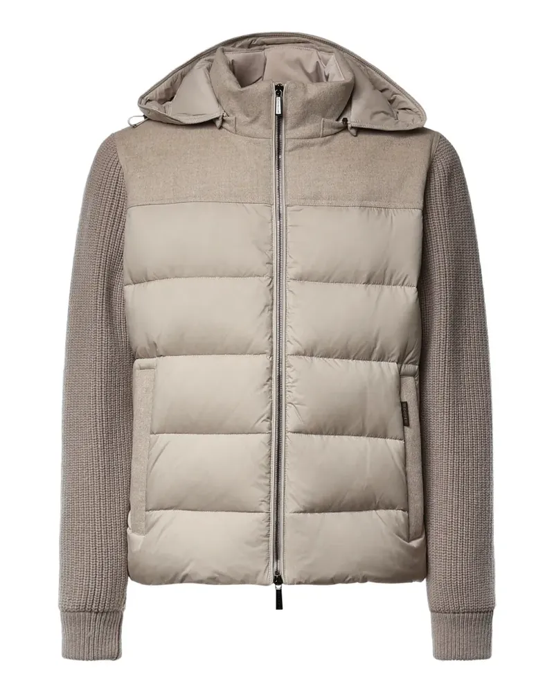 MOORER Allori padded panel-detail jacket - Nude Nude