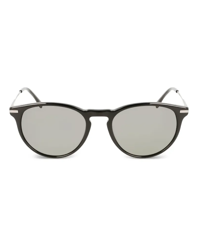 Lacoste Sonnenbrille mit rundem Gestell - Schwarz Schwarz