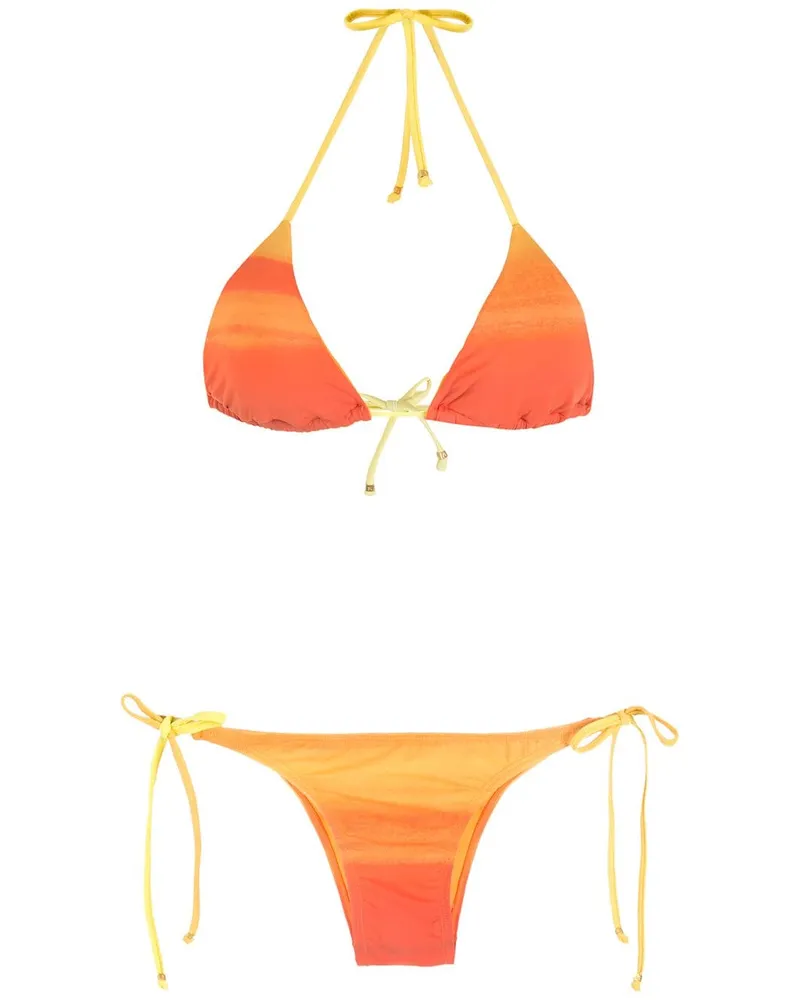 Amir Slama Gestreifter Bikini mit Ombré-Effekt - Orange Orange