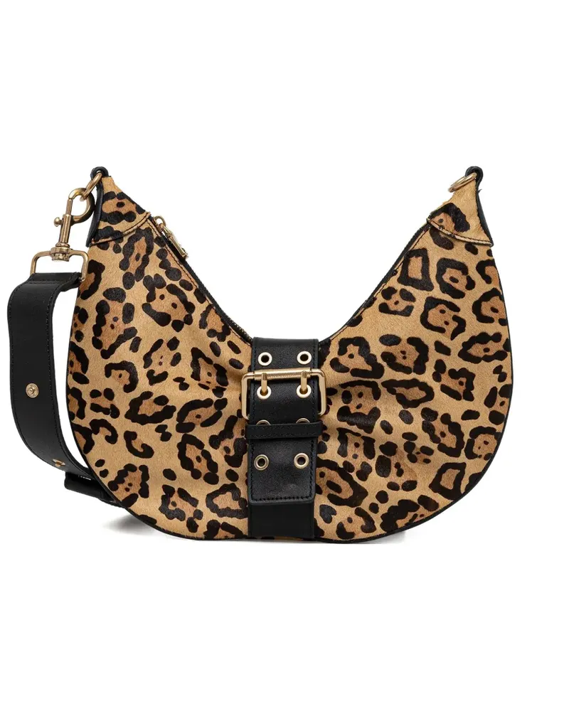 MARCIANO Los Angeles Halbrunde Schultertasche mit Leoparden-Print - Braun Braun