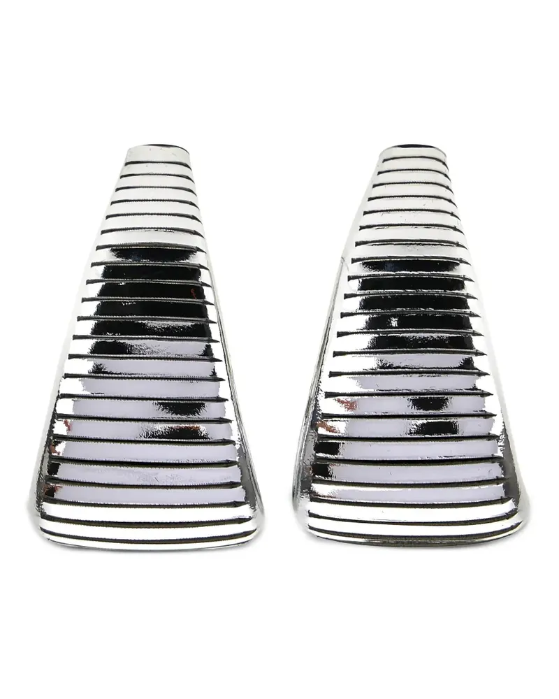 SO-LE STUDIO Ohrringe aus Leder - Silber Silber