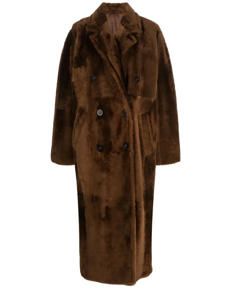 Max Mara Doppelreihige Cabanjacke mit fallendem Revers - Braun Braun