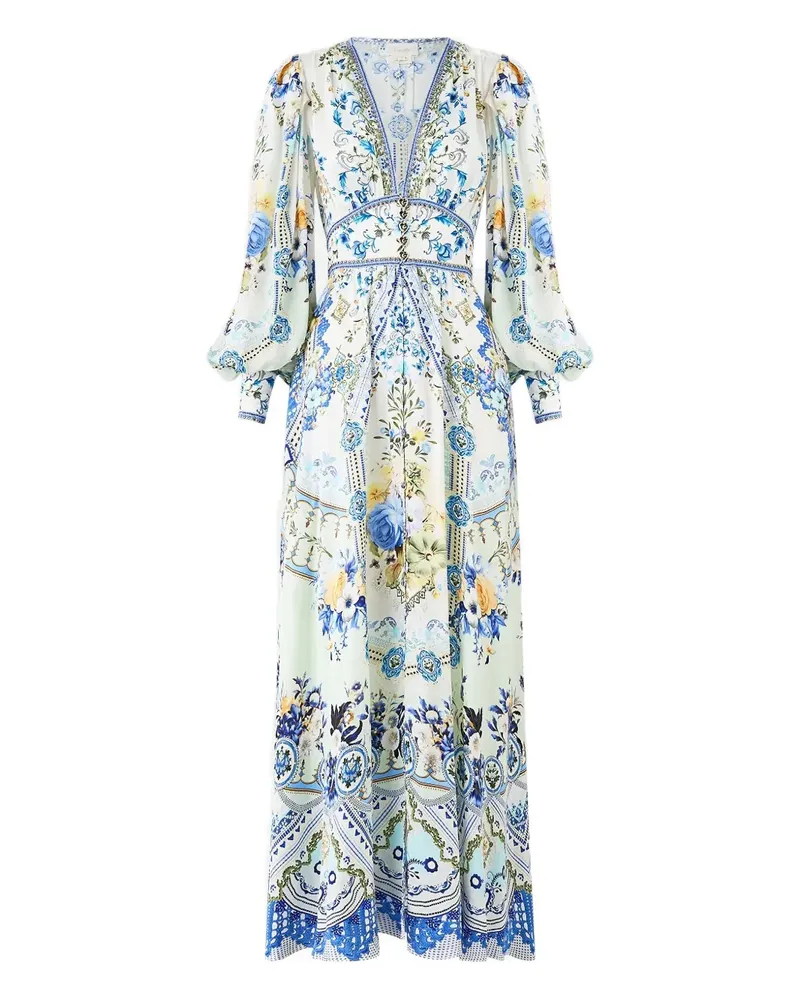 Camilla My Homespun Heart Maxikleid - Blau Blau