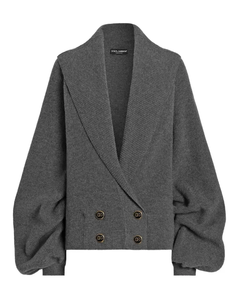 Dolce & Gabbana Gerippter Cardigan - Grau Grau