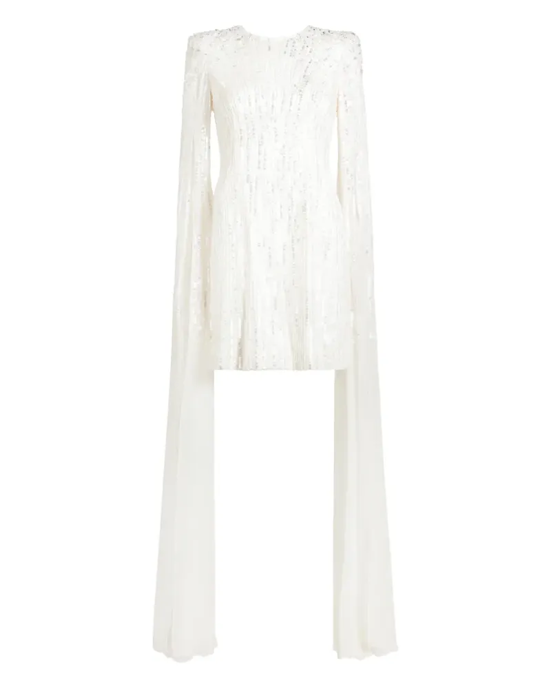 Jenny Packham embellished sleeve sweet magic dress - Weiß Weiß