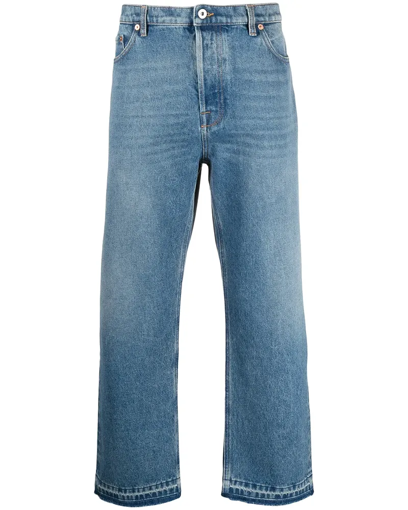 Valentino Garavani Jeans im Materialmix - Blau Blau