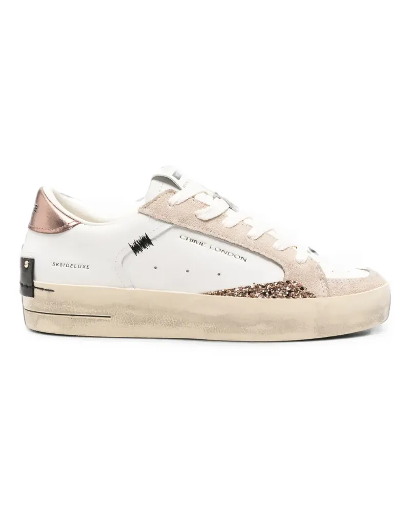 Crime Skate Deluxe glitter-detail sneakers - Weiß Weiß
