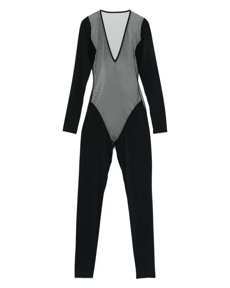 Maison Close Rückenfreier Pure Tentation Catsuit - Schwarz Schwarz