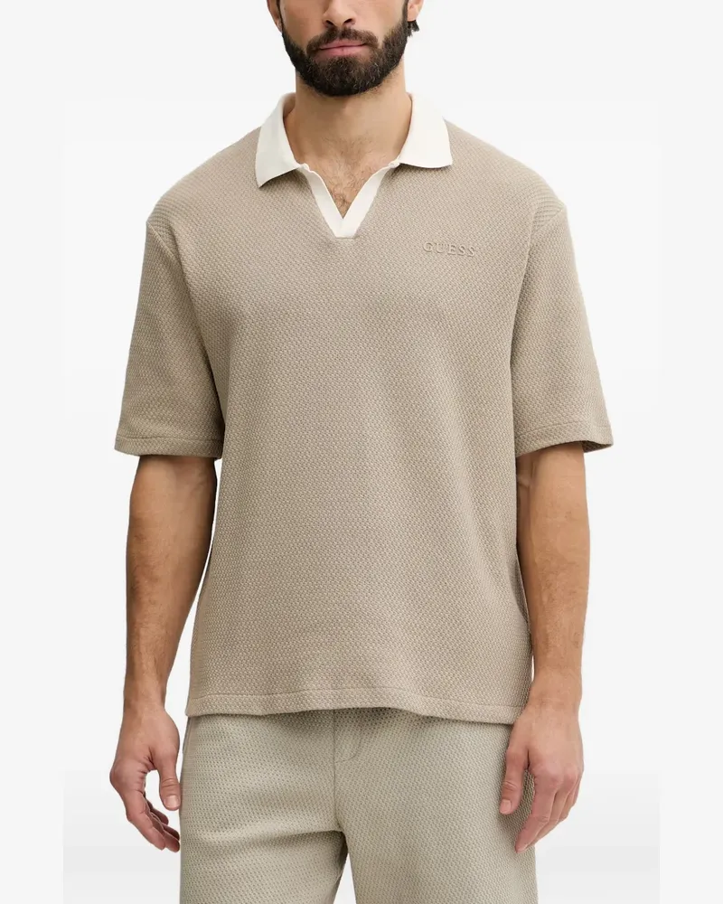 Guess logo-detail T-shirt - Nude Nude