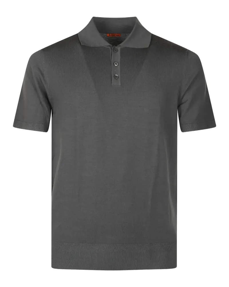 BARENA short-sleeved button-placket polo shirt - Grau Grau