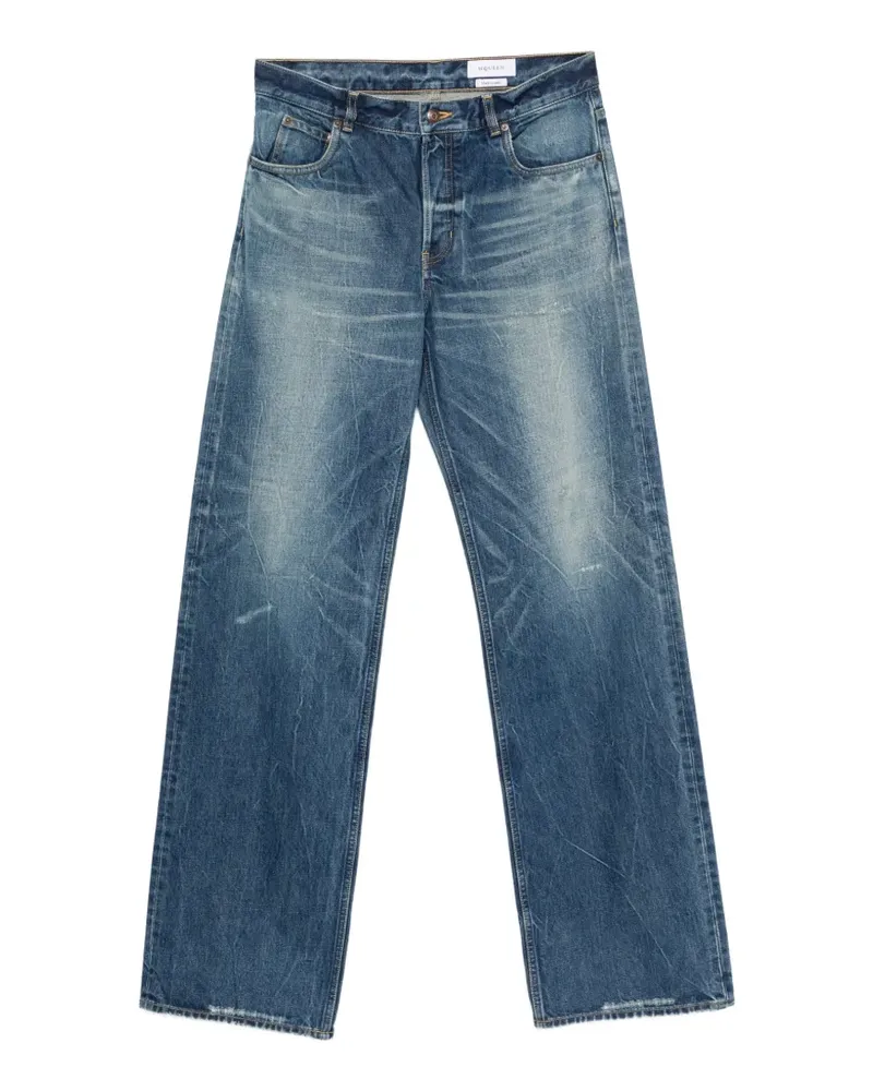 Alexander McQueen Jeans mit Knopfverschluss - Blau Blau