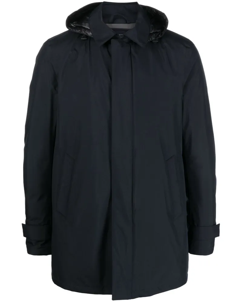 Herno Regenmantel mit Kapuze - Blau Blau