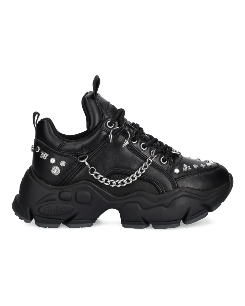 Buffalo Binary Punk chain studded sneakers - Schwarz Schwarz