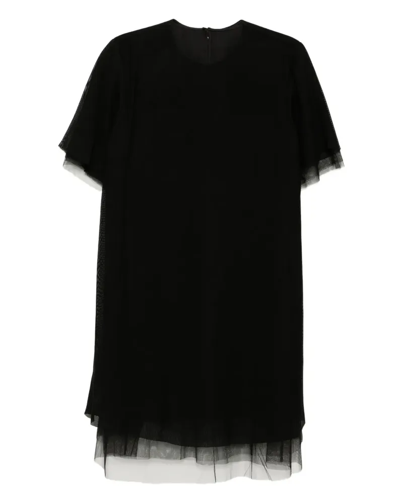 JNBY Kurzärmeliges A-Mesh-Kleid - Schwarz Schwarz