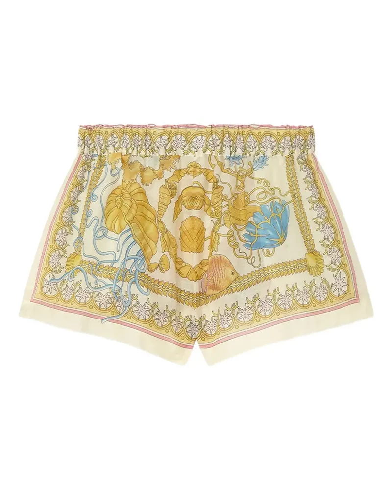 Versace Underwater Barocco Shorts - Gold Gold