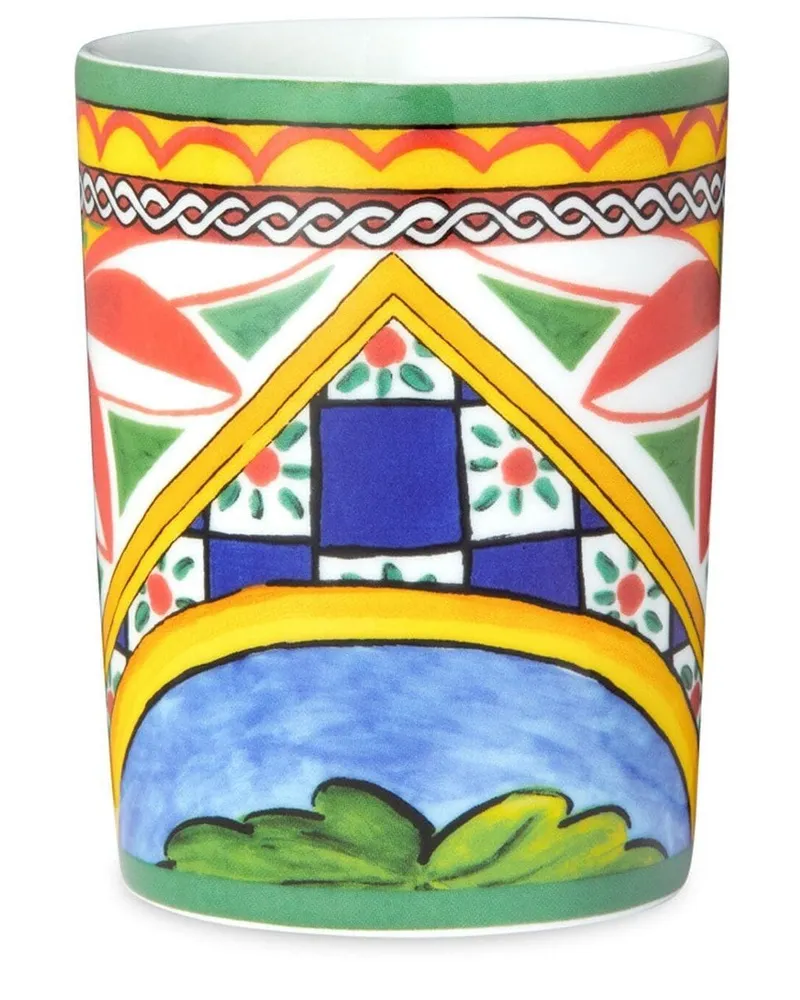 Dolce & Gabbana Porzellantasse mit Archiv-Print - Weiß Weiß
