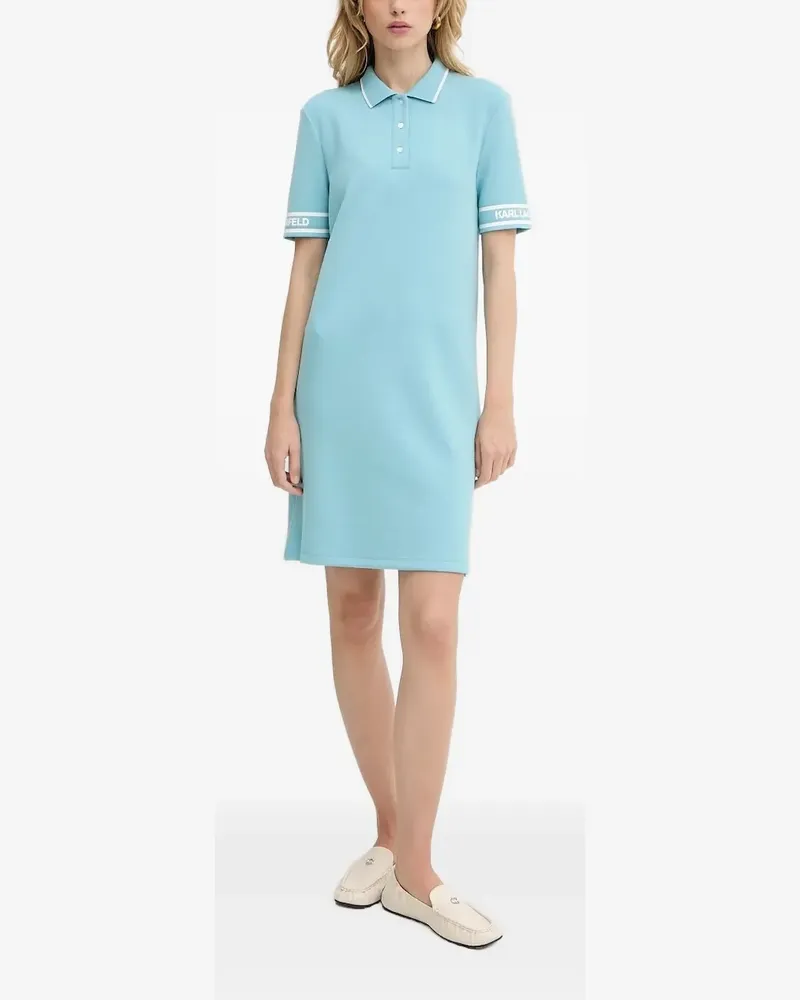 Karl Lagerfeld Polokleid mit Logo-Detail - Blau Blau