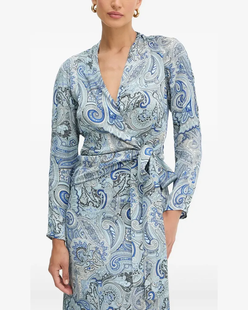 MARCIANO Los Angeles paisley tie blouse - Blau Blau