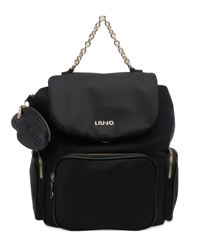 Liu Jo logo chain backpack - Schwarz Schwarz
