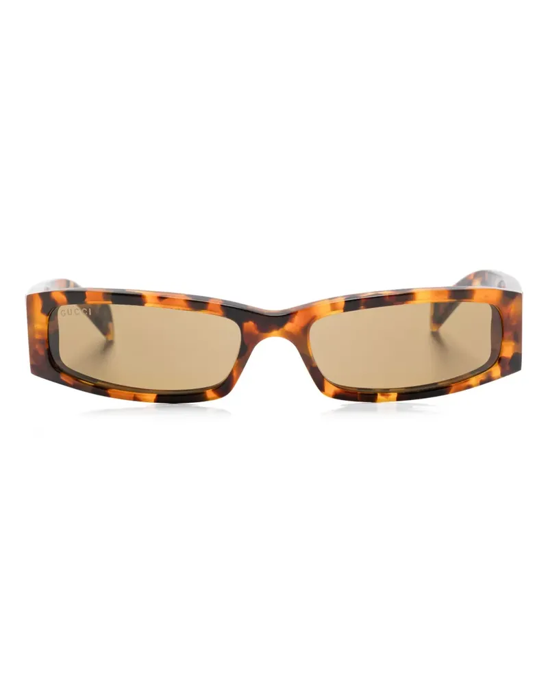 Gucci Sonnenbrille mit eckigem Gestell - Braun Braun