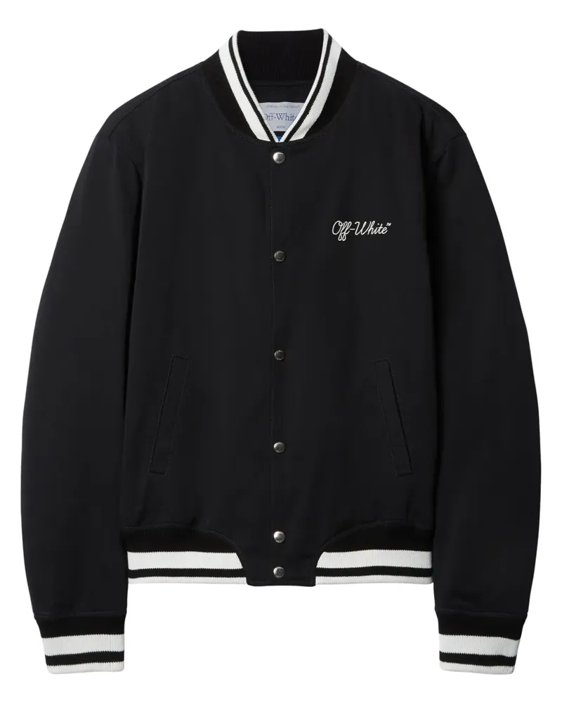 OFF-WHITE Script Collegejacke - Schwarz Schwarz
