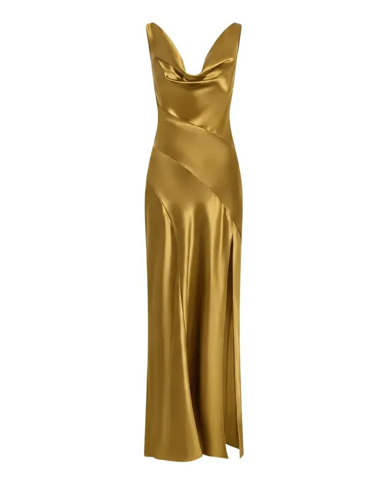NICHOLAS Abendkleid mit Wasserfallkragen - Gold Gold