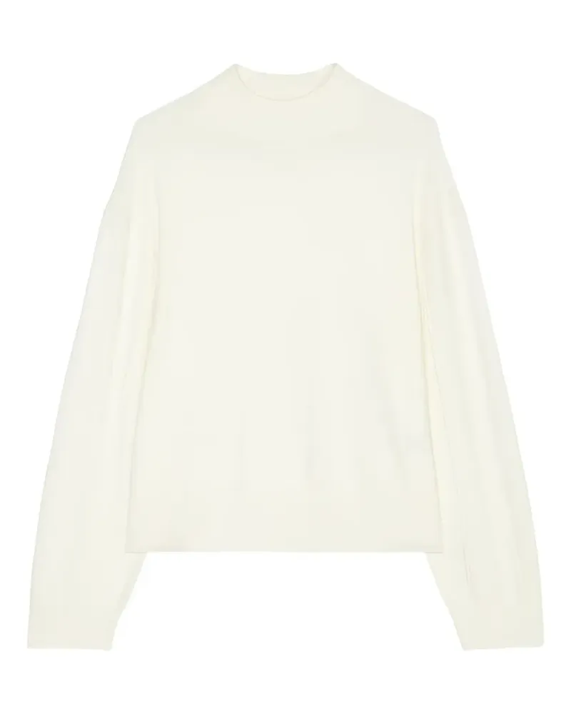 Marc O'Polo Gestrickter Pullover mit Stehkragen - Weiß Weiß