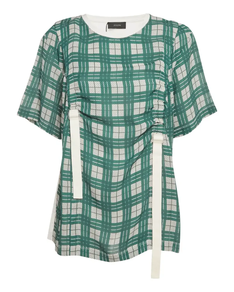 Joseph buckle-detail check T-shirt - Grün Grün