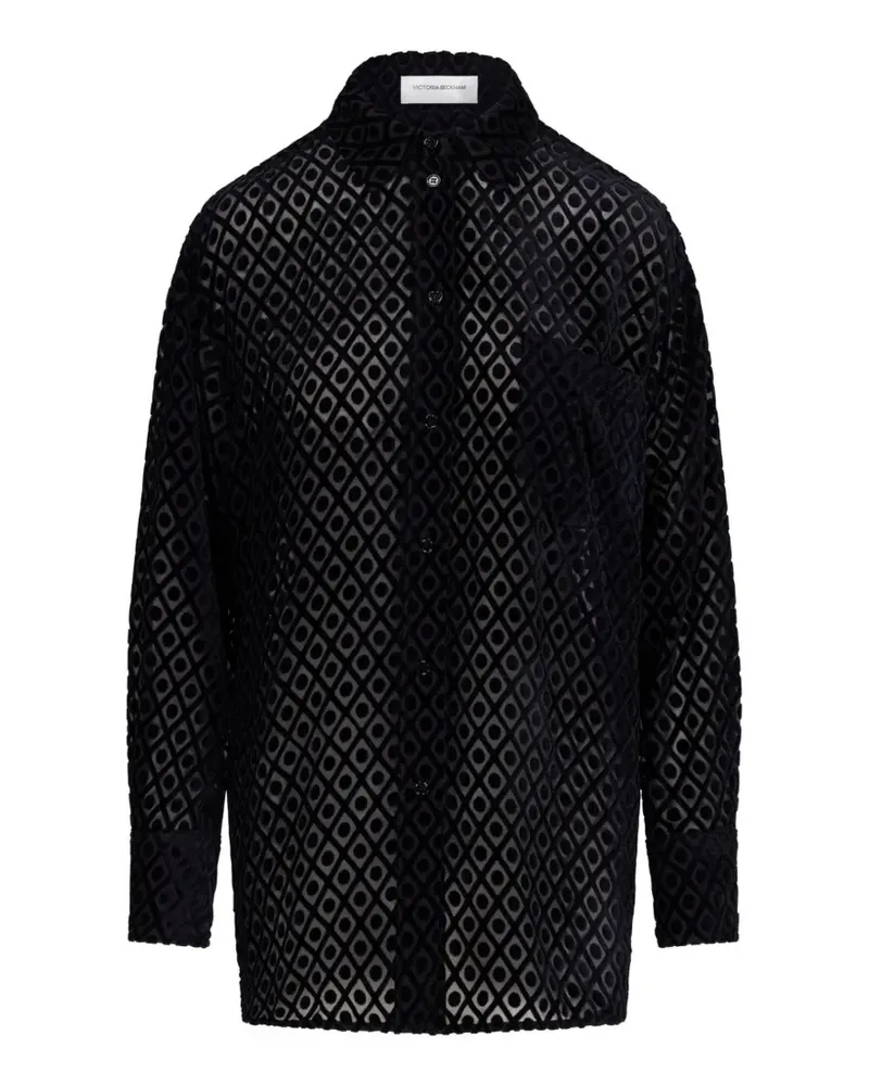 Victoria Beckham Remi Hemd mit geometrischem Muster - Schwarz Schwarz