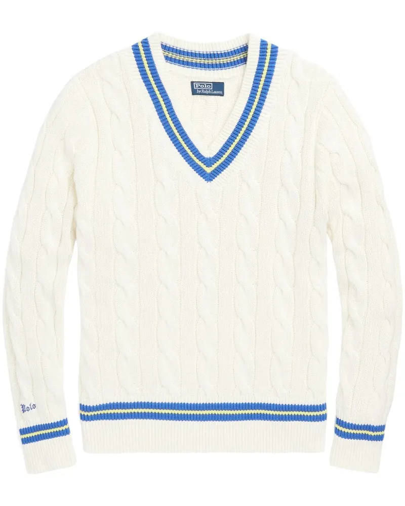 Ralph Lauren Pullover mit Zopfmuster - Weiß Weiß