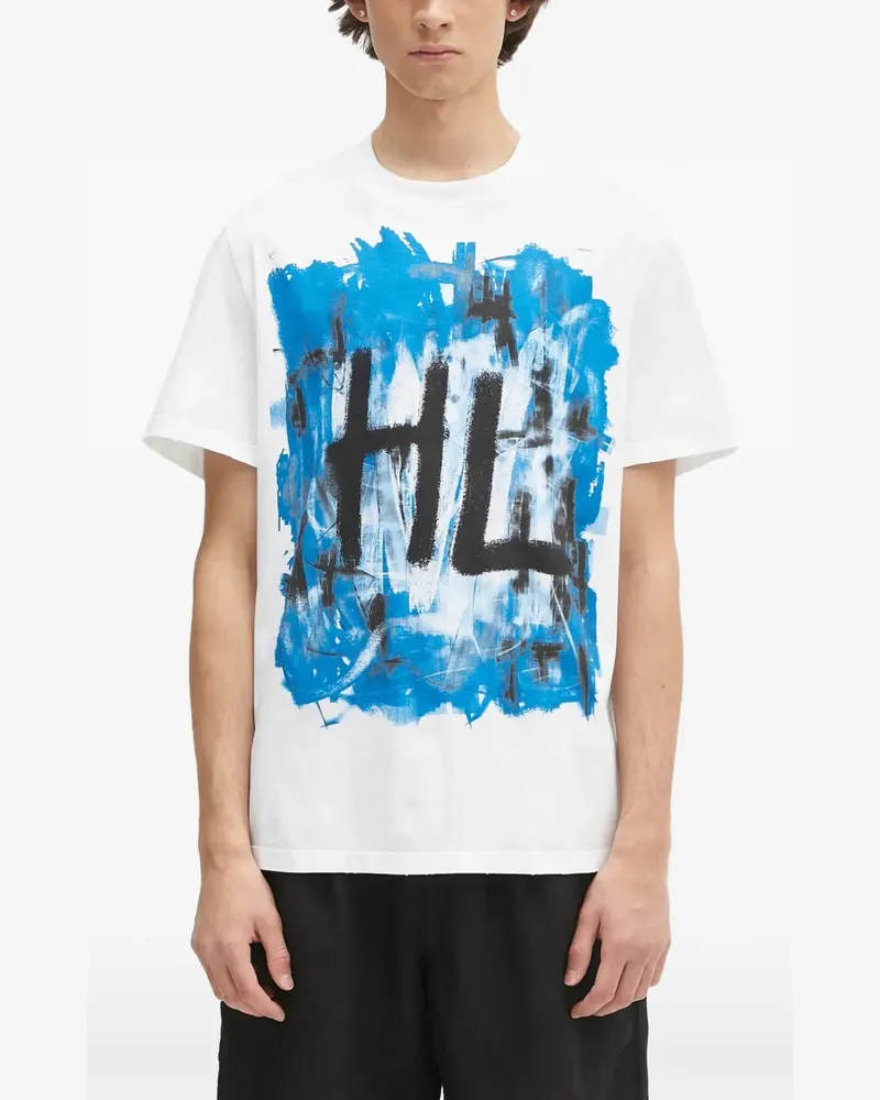 Helmut Lang T-Shirt mit Logo-Print - Weiß Weiß