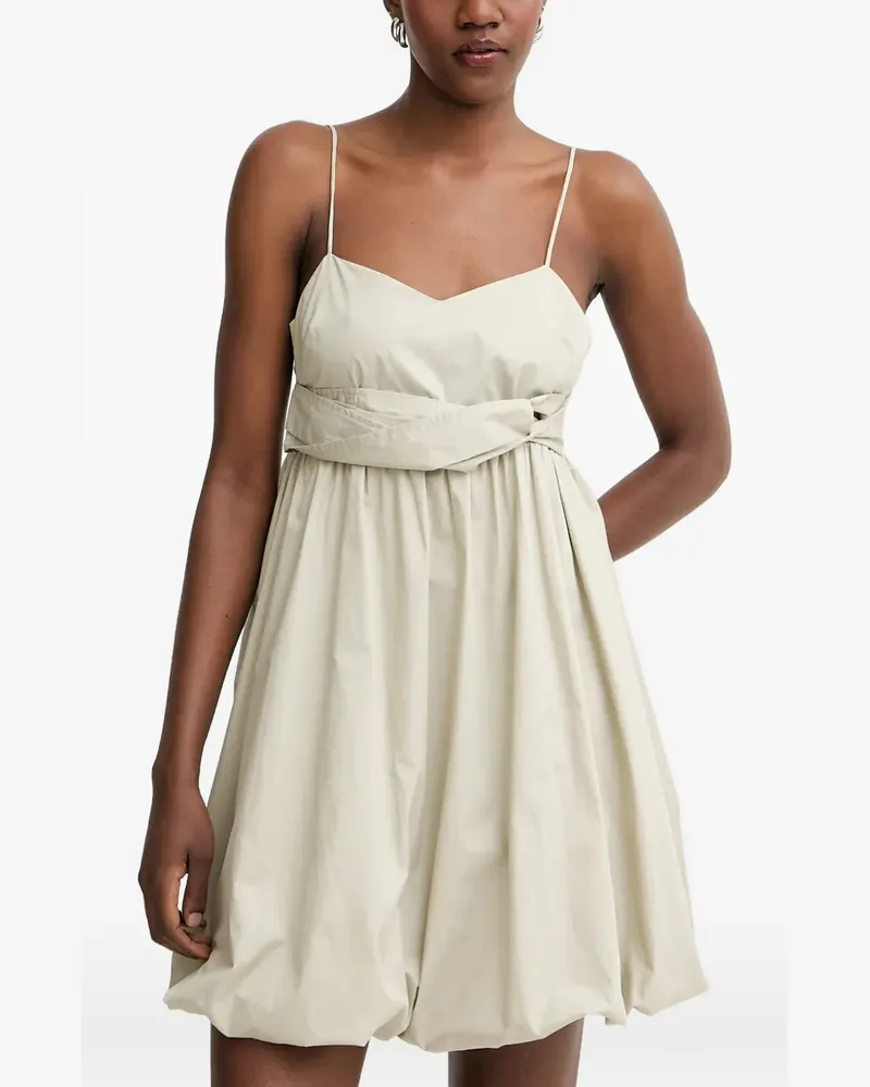 Armani Exchange twist-detail bubble-hem mini dress - Nude Nude