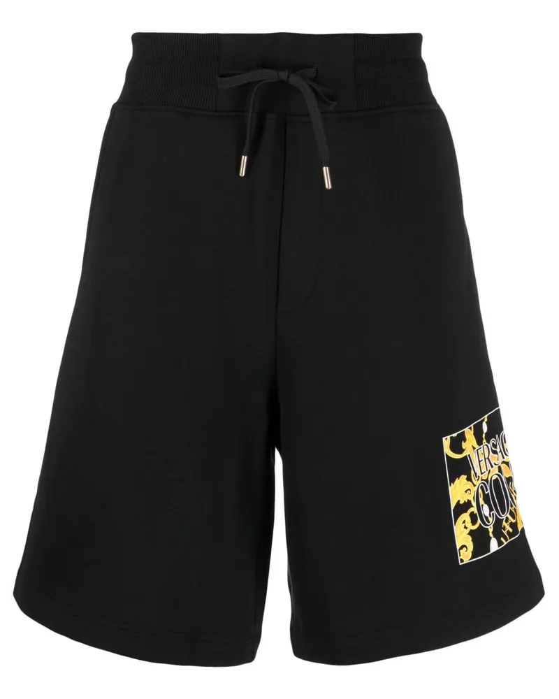 Versace Jeans Shorts mit Barocco-Print - Schwarz Schwarz