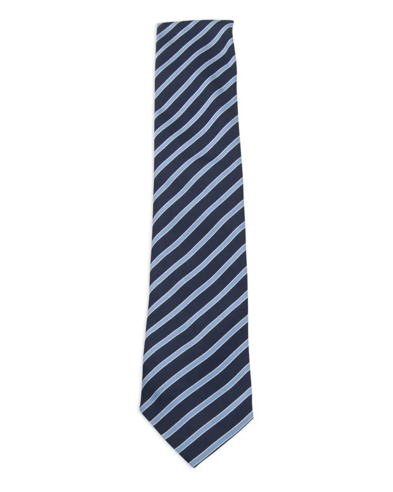 Ermenegildo Zegna Gestreifte Krawatte - Blau Blau
