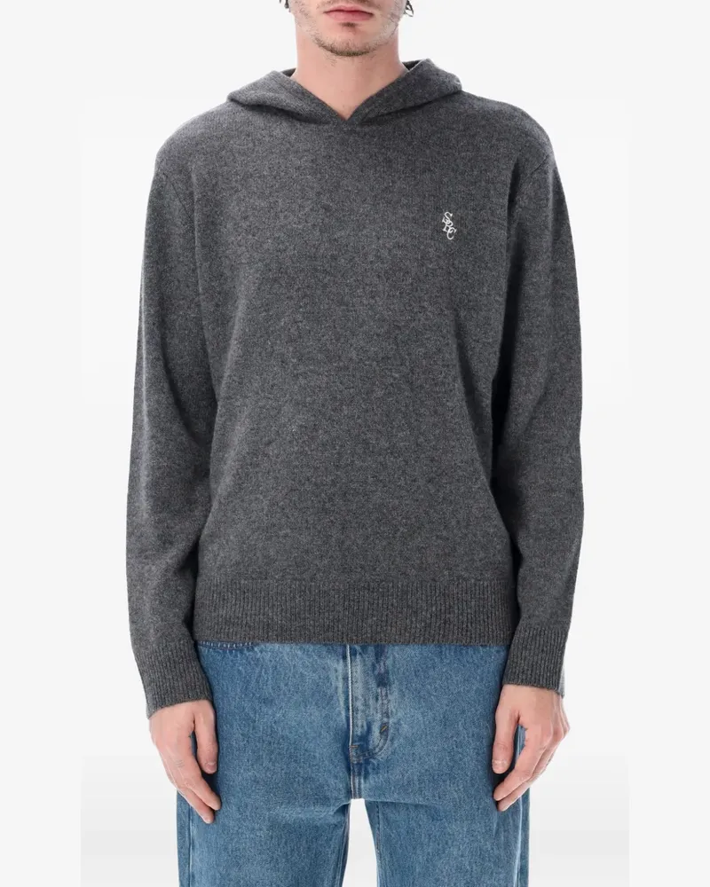 SPORTY & RICH cashmere hoodie - Grau Grau