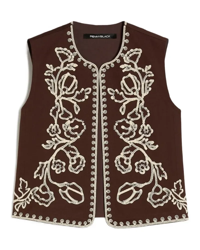 Pennyblack embroidered sleeveless gilet - Braun Braun