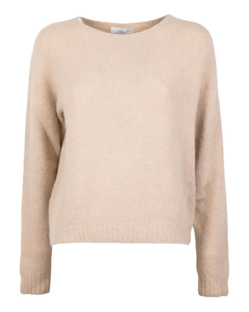 Vicario Cinque Fein gestrickter Pullover mit rundem Ausschnitt - Nude Nude