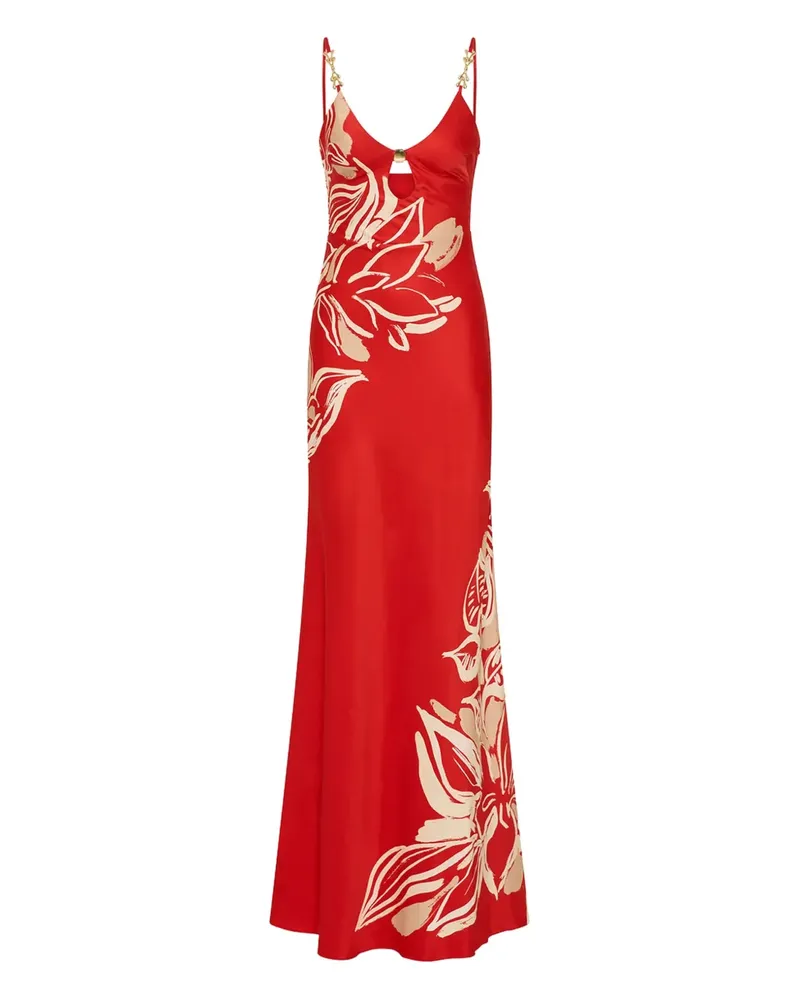 Rebecca Vallance Tallara Maxikleid mit Blumenmotiv - Rot Rot