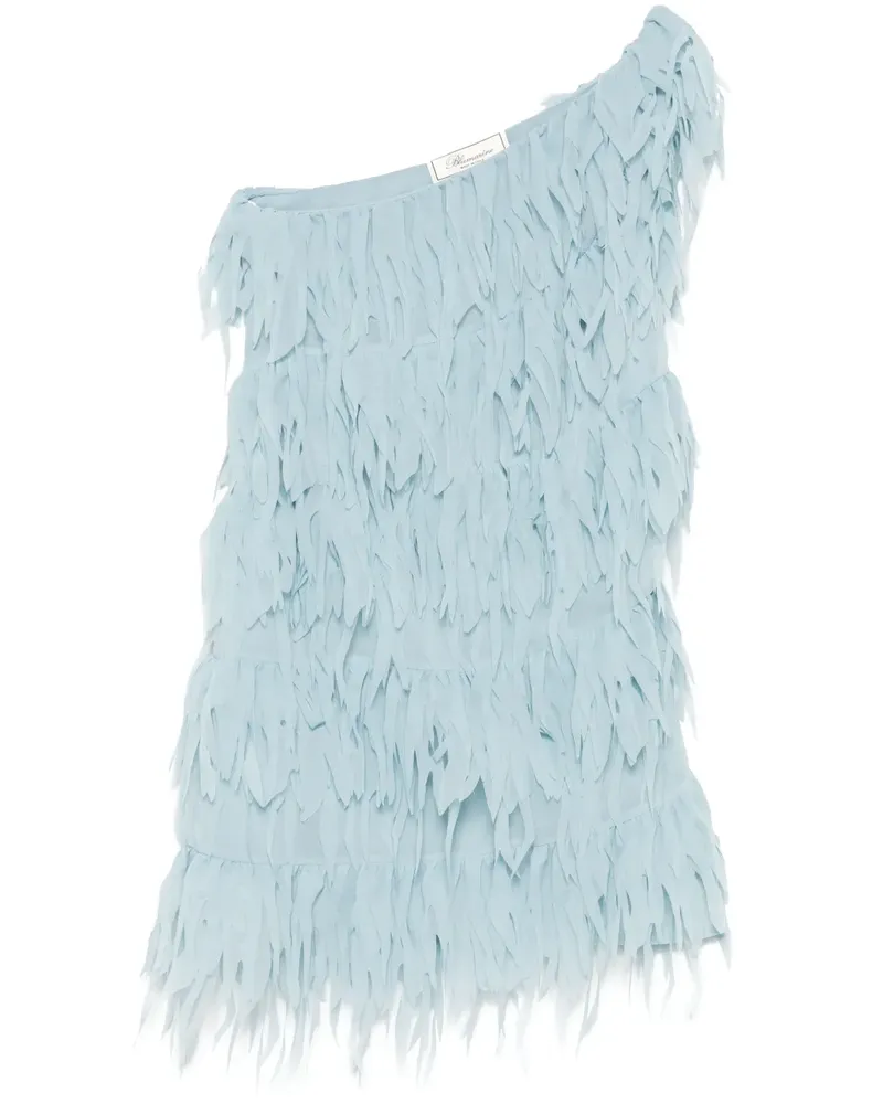 Blumarine Minikleid mit Fransen - Blau Blau